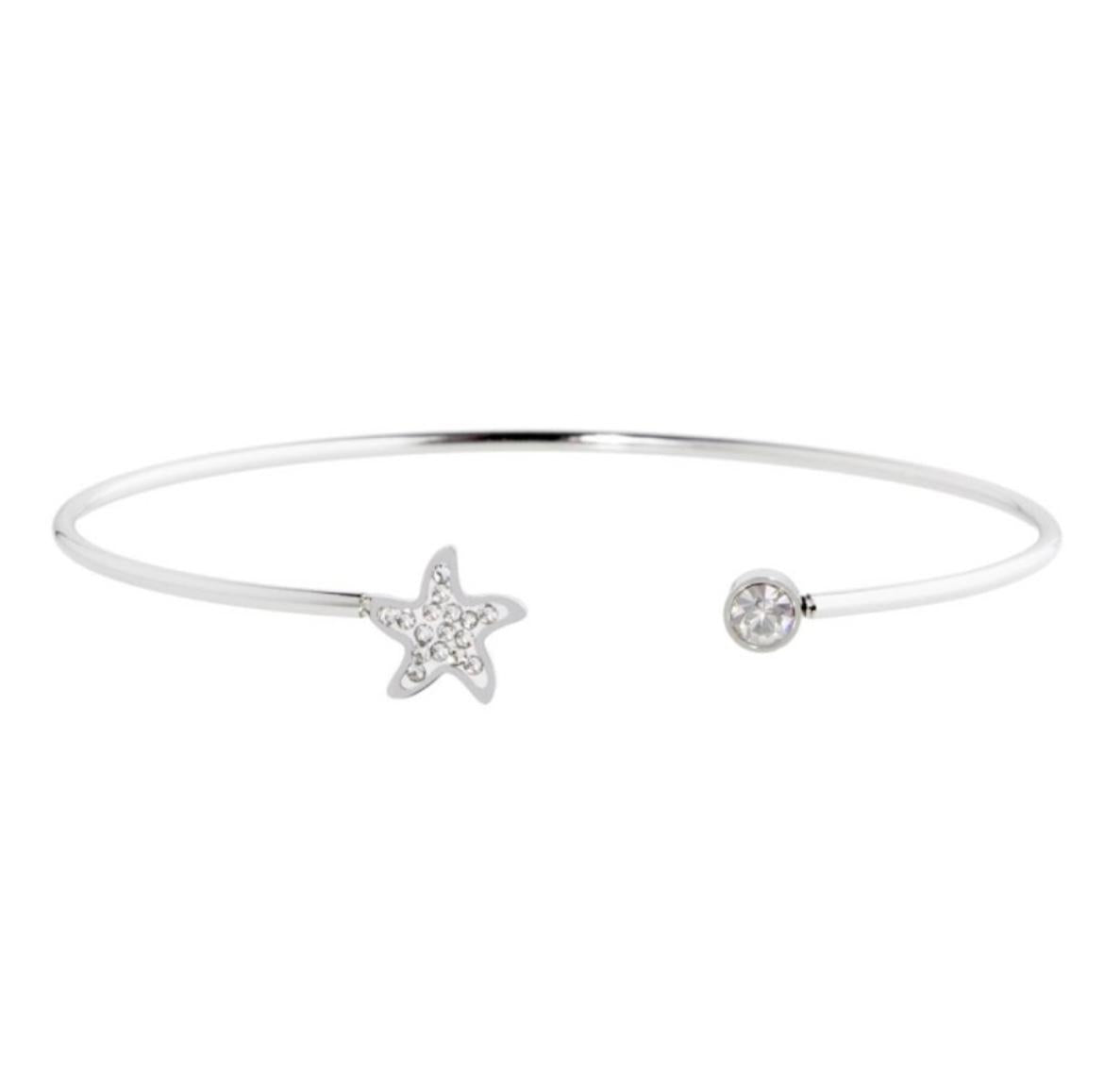 Bracciale rigido stella marina con cristalli