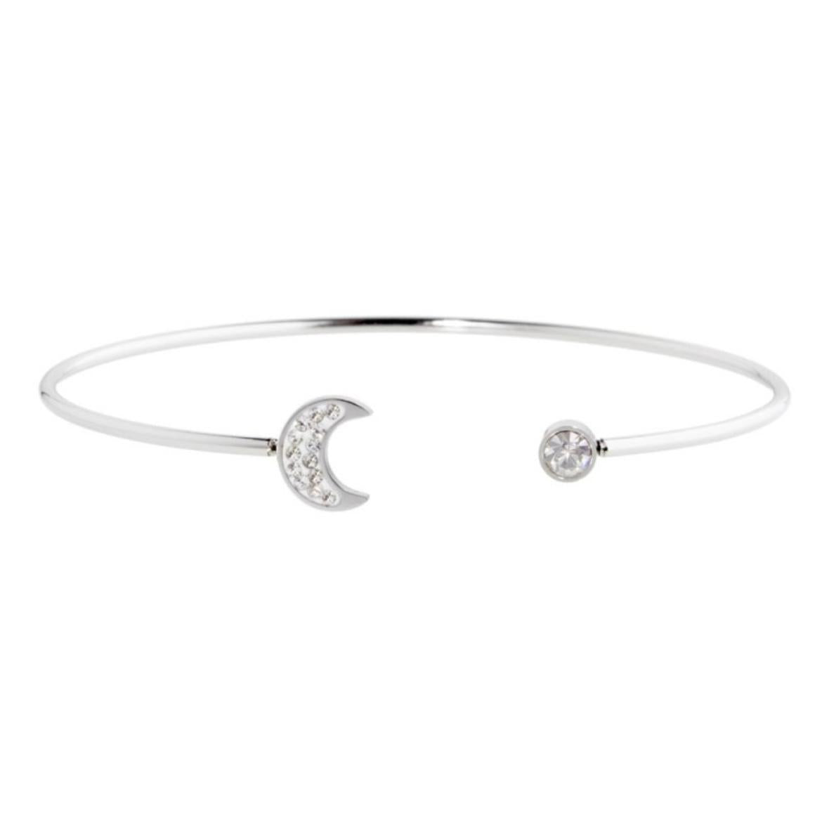 Bracciale rigido luna con cristalli