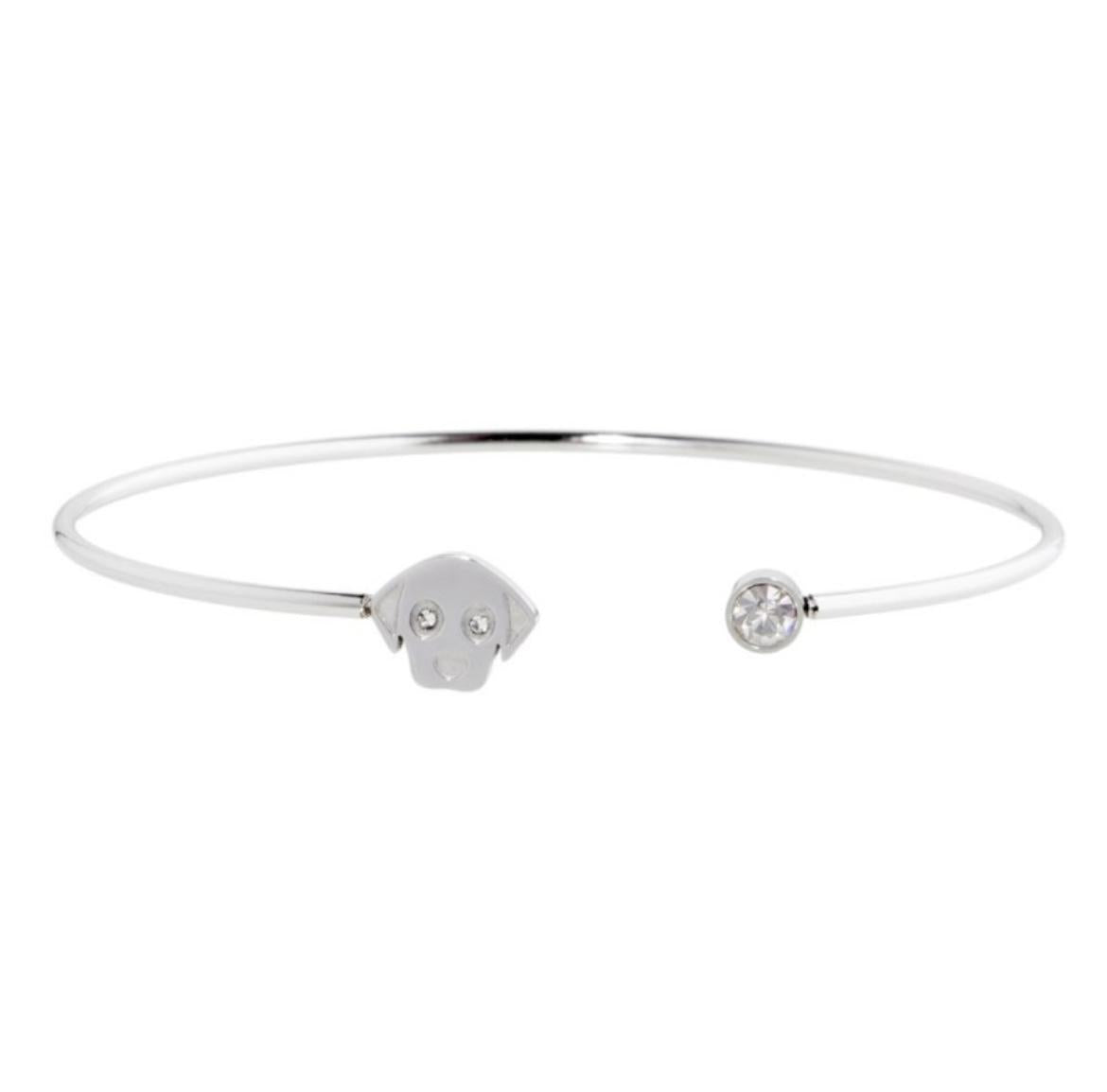 Bracciale rigido cane con cristalli