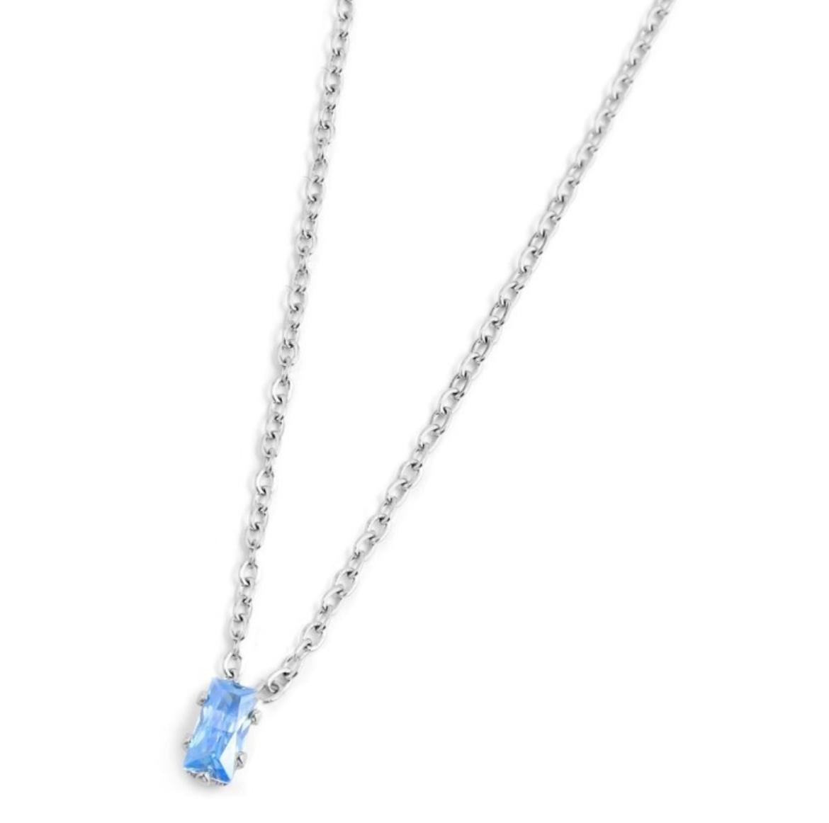 Collana con zircone baguette