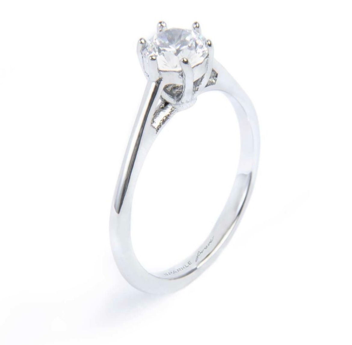 Anello solitario zircone 5,25 mm