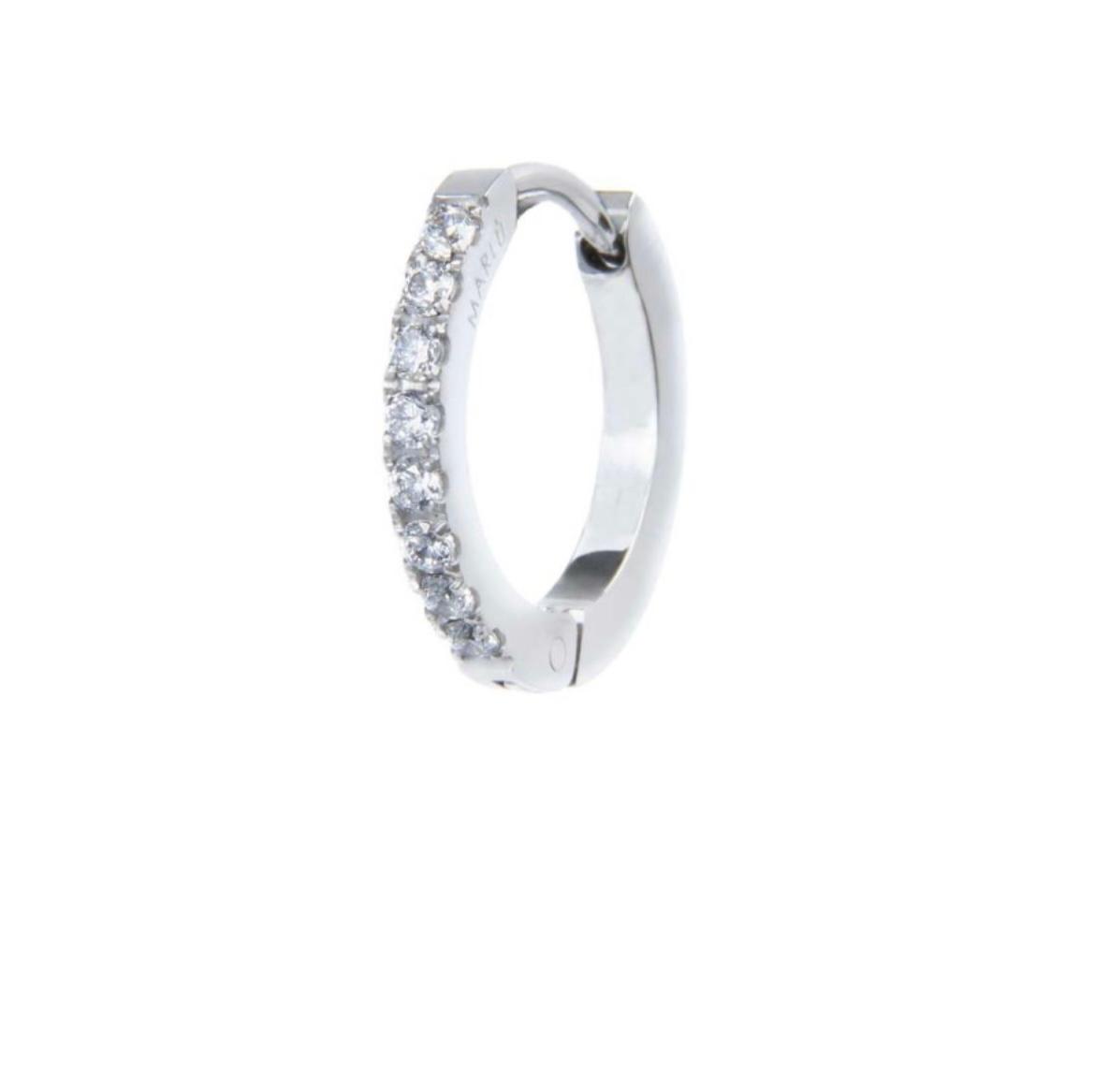 Orecchino a cerchio 1,7 cm con zirconi