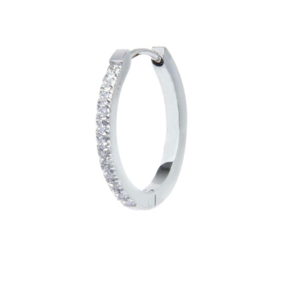 Orecchino a cerchio 2 cm con zirconi