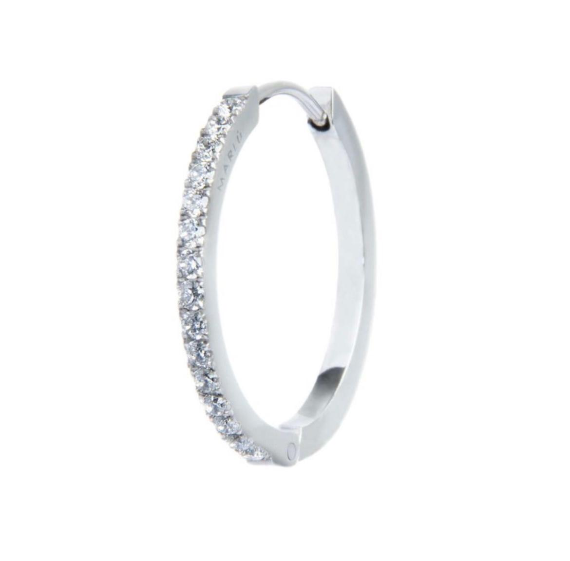 Orecchino a cerchio 2,4 cm con zirconi