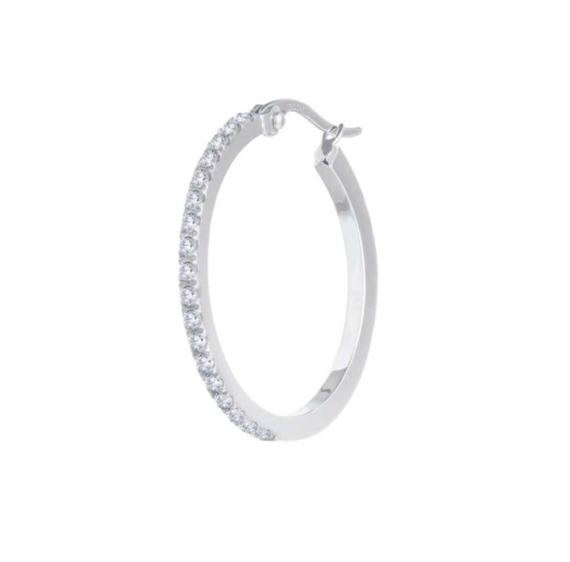 Orecchino a cerchio 2,9 cm con zirconi