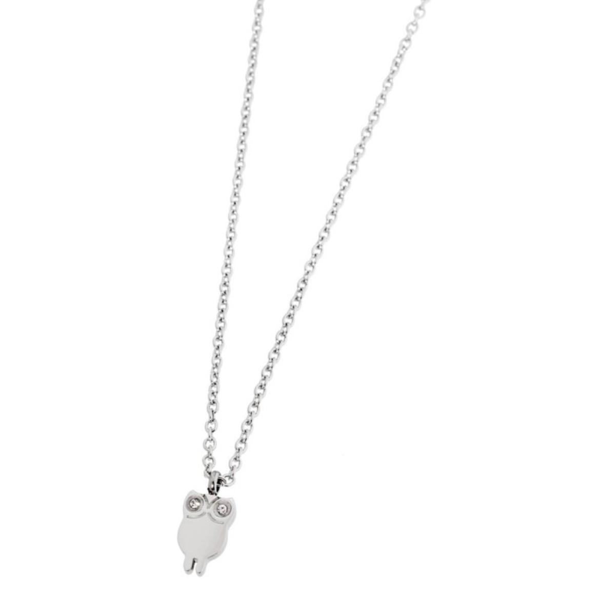 Collana gufo con cristalli