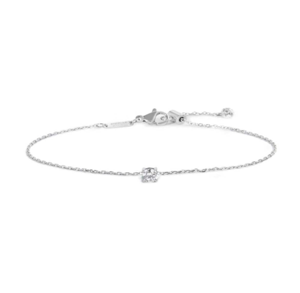 Bracciale catena cutting cross zircone 4,25 mm centrale