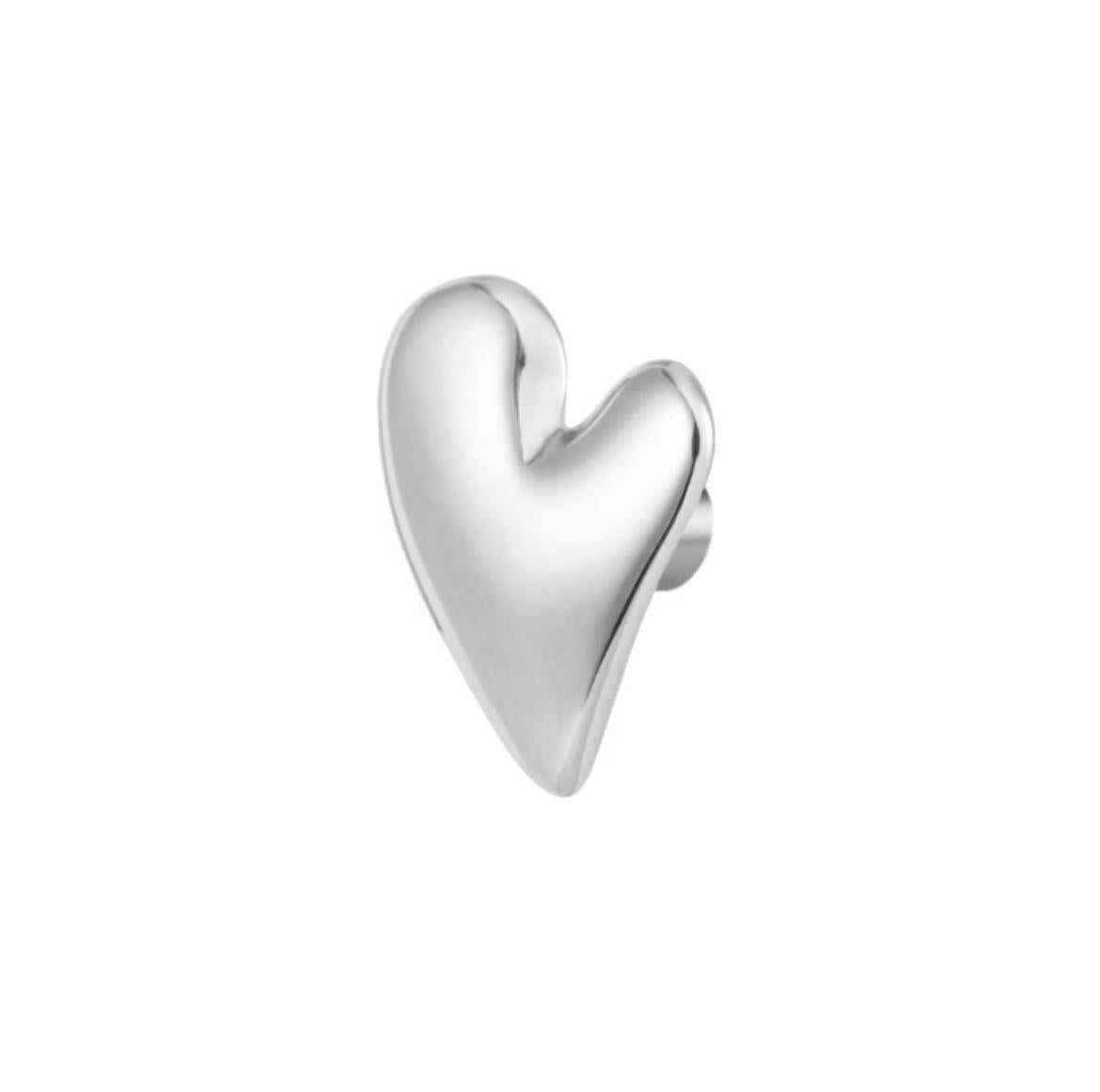 Orecchino a lobo cuore irregolare 1,1 cm
