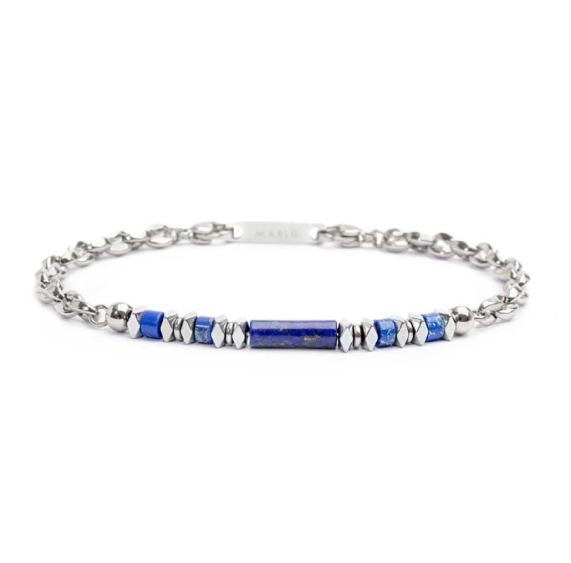 Bracciale elementi in pietra ed elementi in ematite catena marine