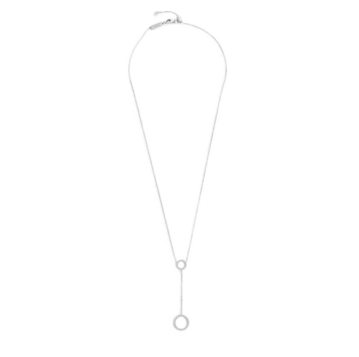 Collana cerchi con zirconi bianchi
