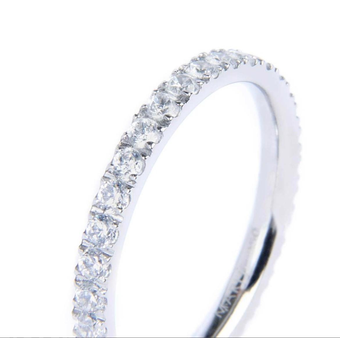 Anello veretta con zirconi 1,7 mm