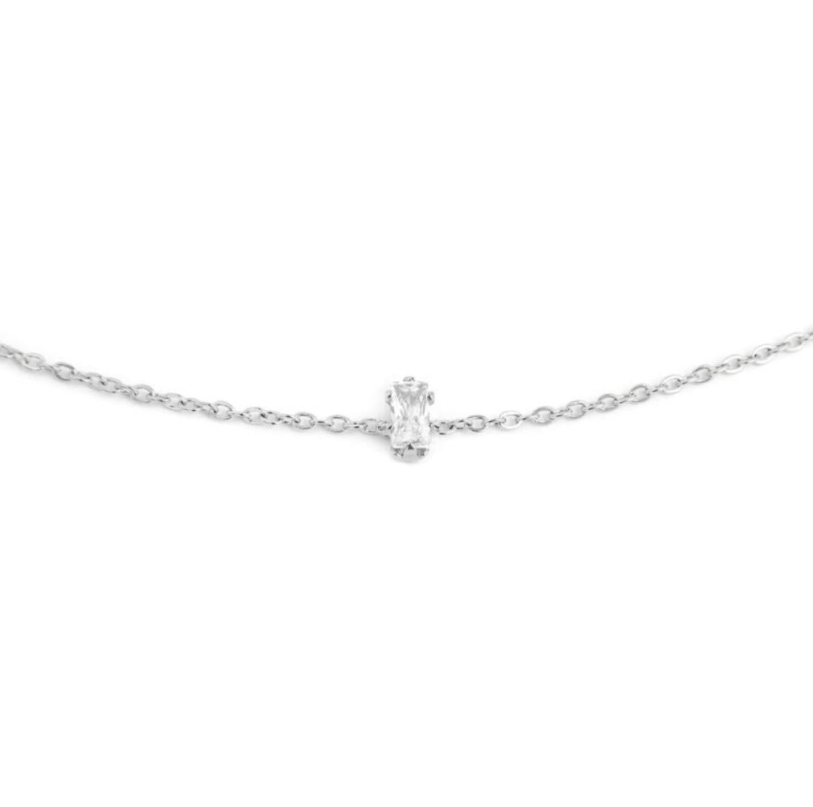 Bracciale con zircone baguette