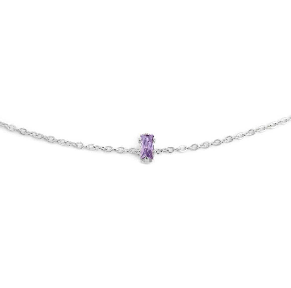 Bracciale con zircone baguette