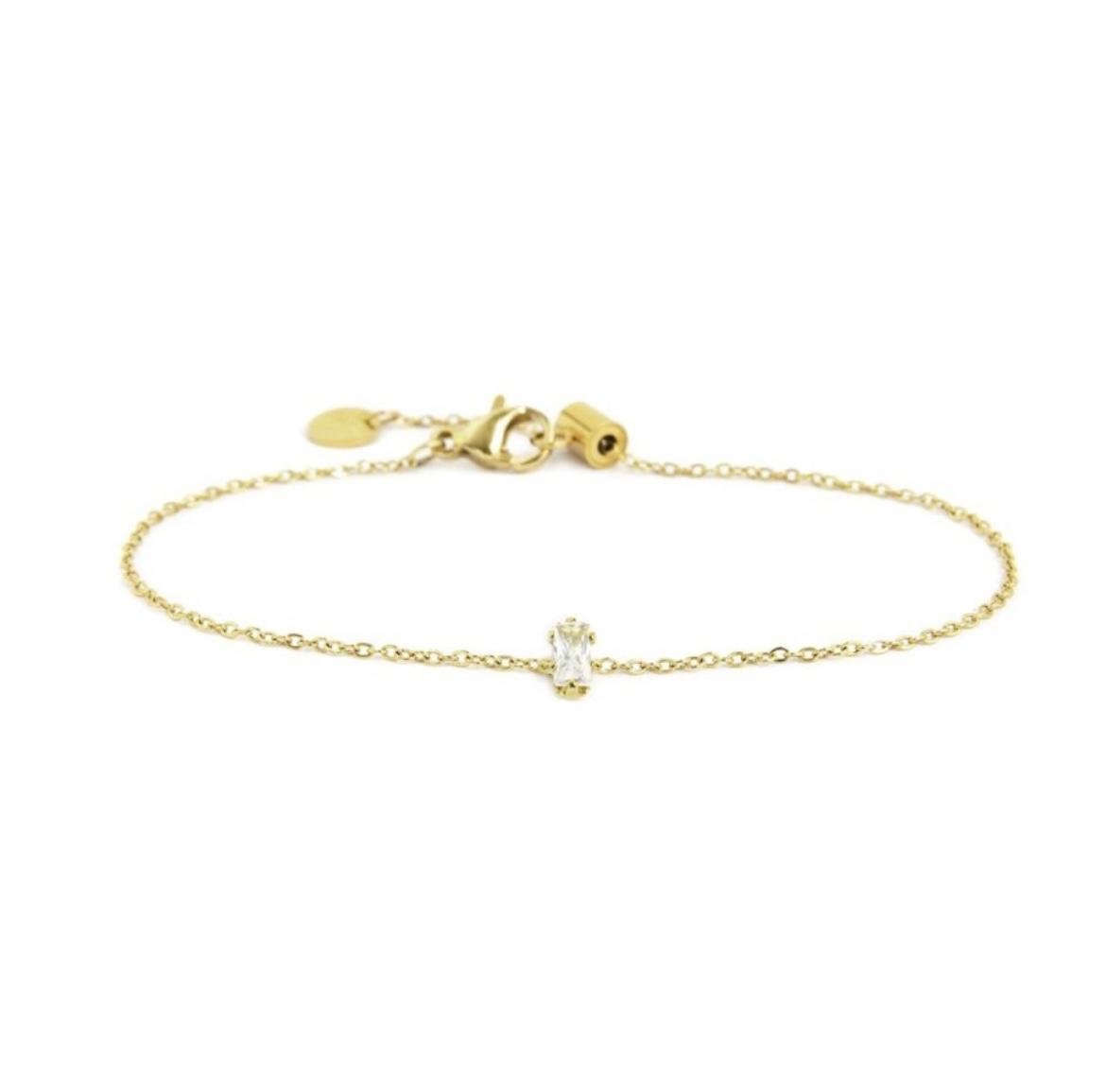 Bracciale con zircone baguette