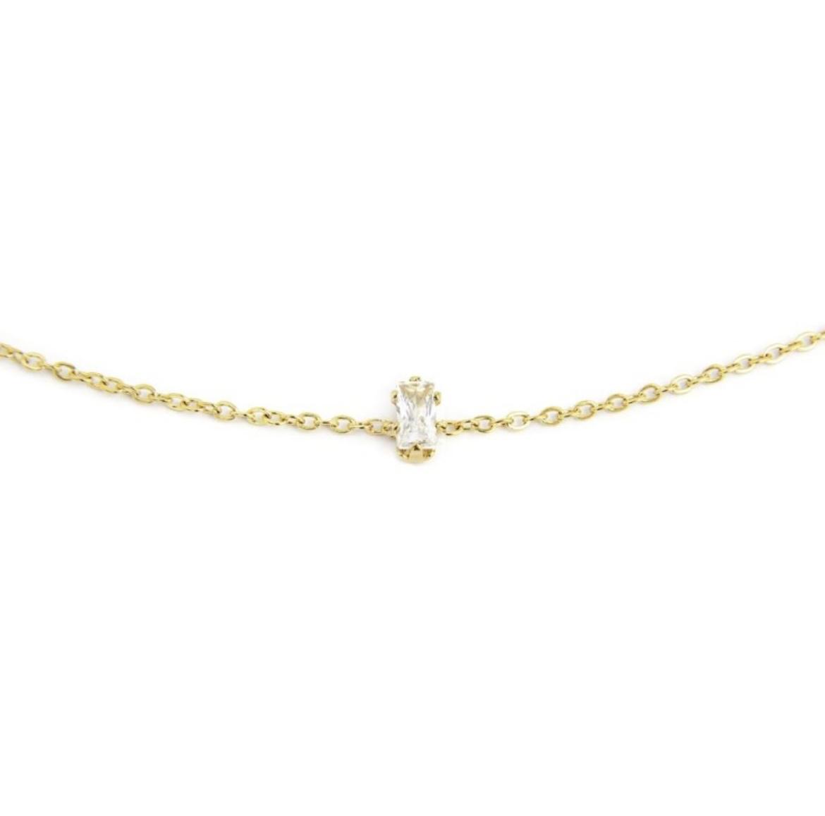 Bracciale con zircone baguette