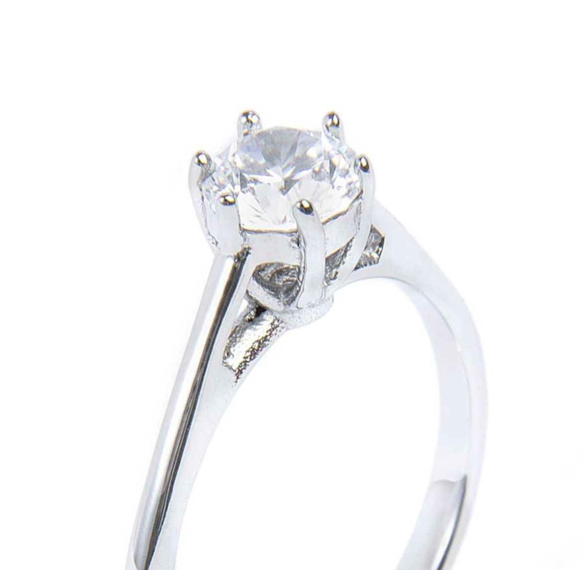 Anello solitario zircone 5,25 mm