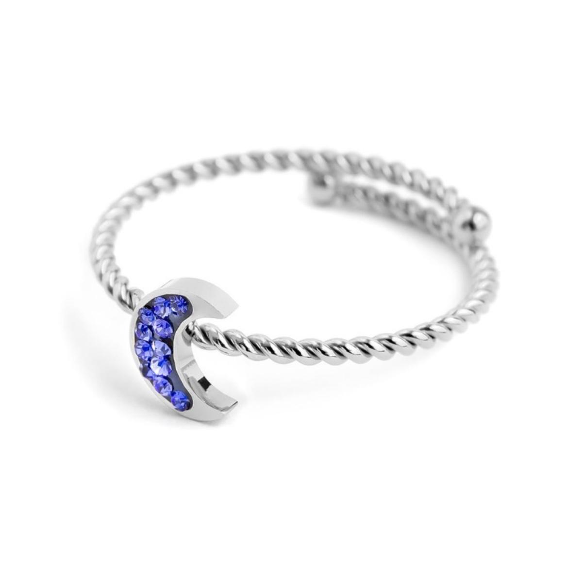 Anello luna con cristalli