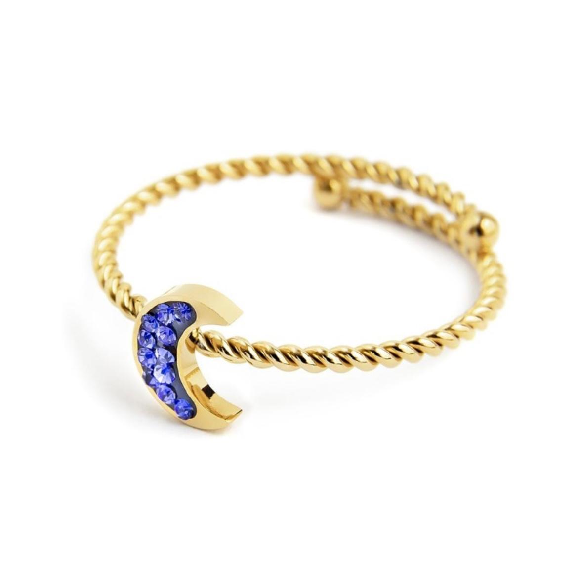 Anello luna con cristalli