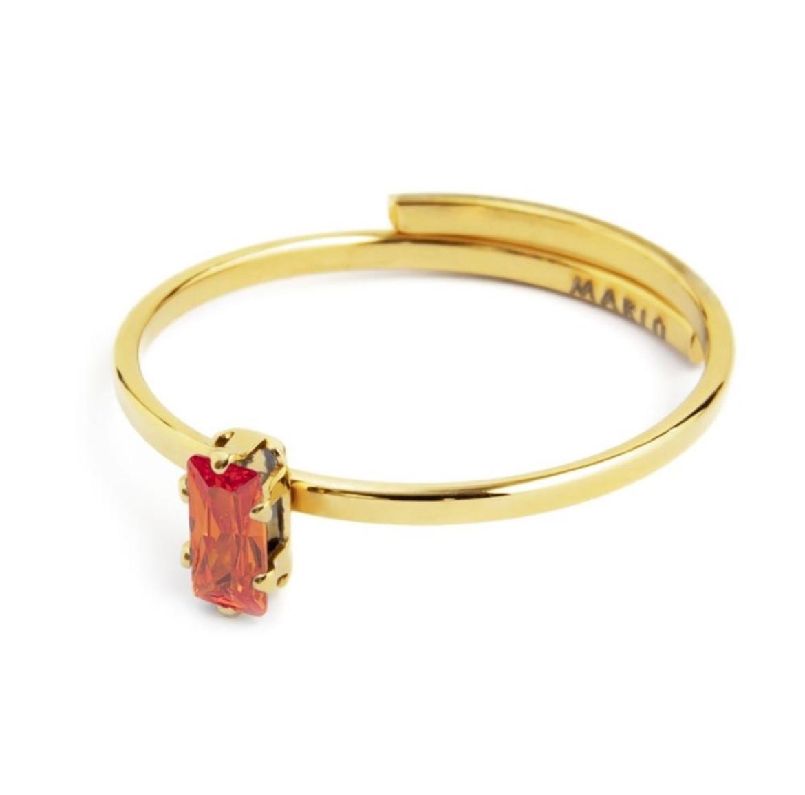 Anello con zircone baguette