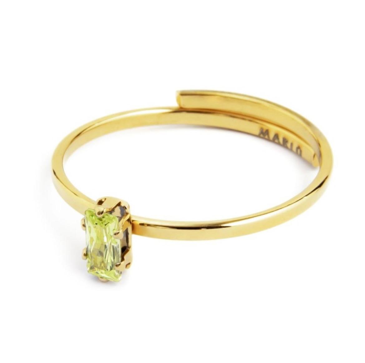 Anello con zircone baguette