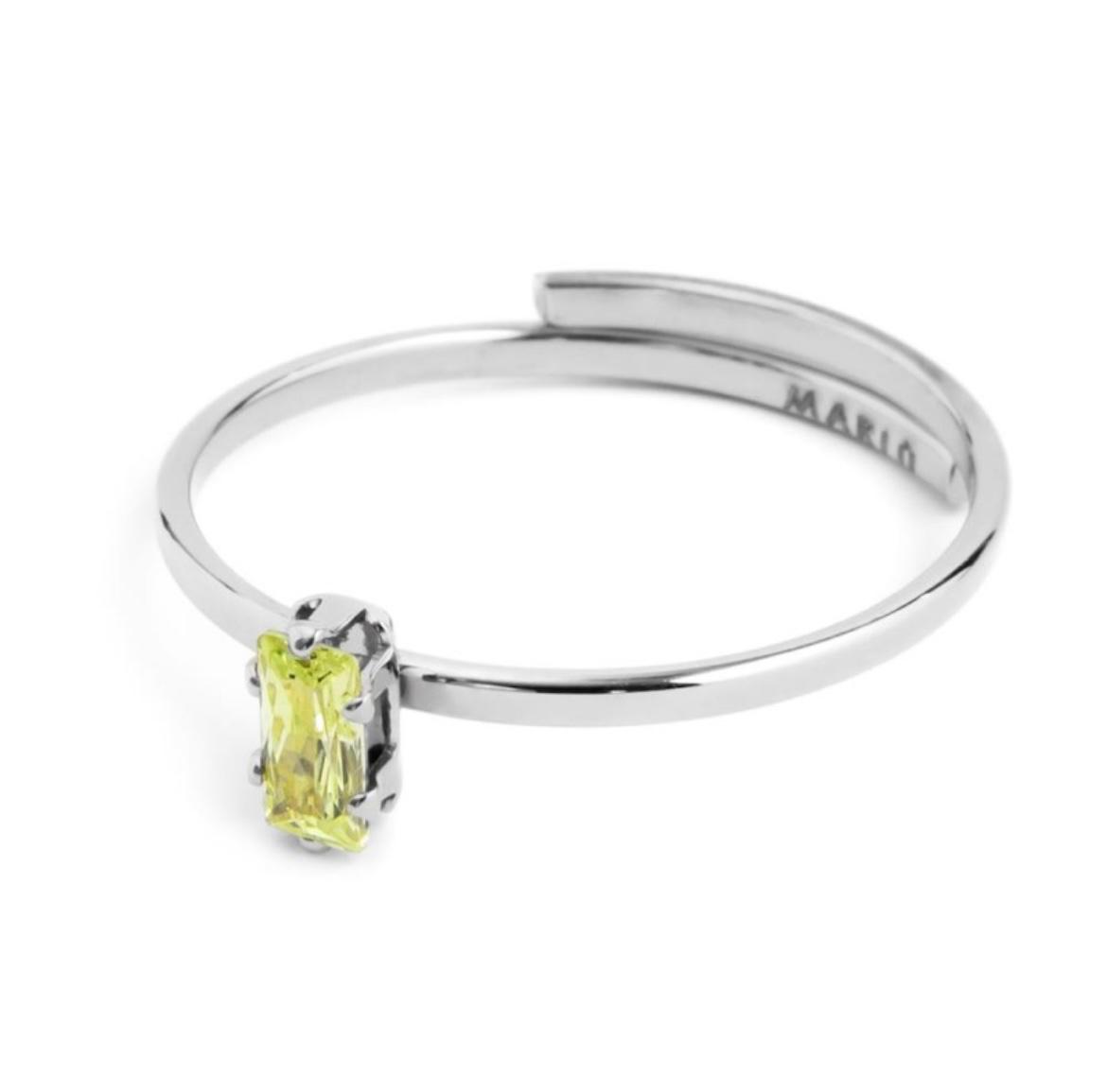 Anello con zircone baguette