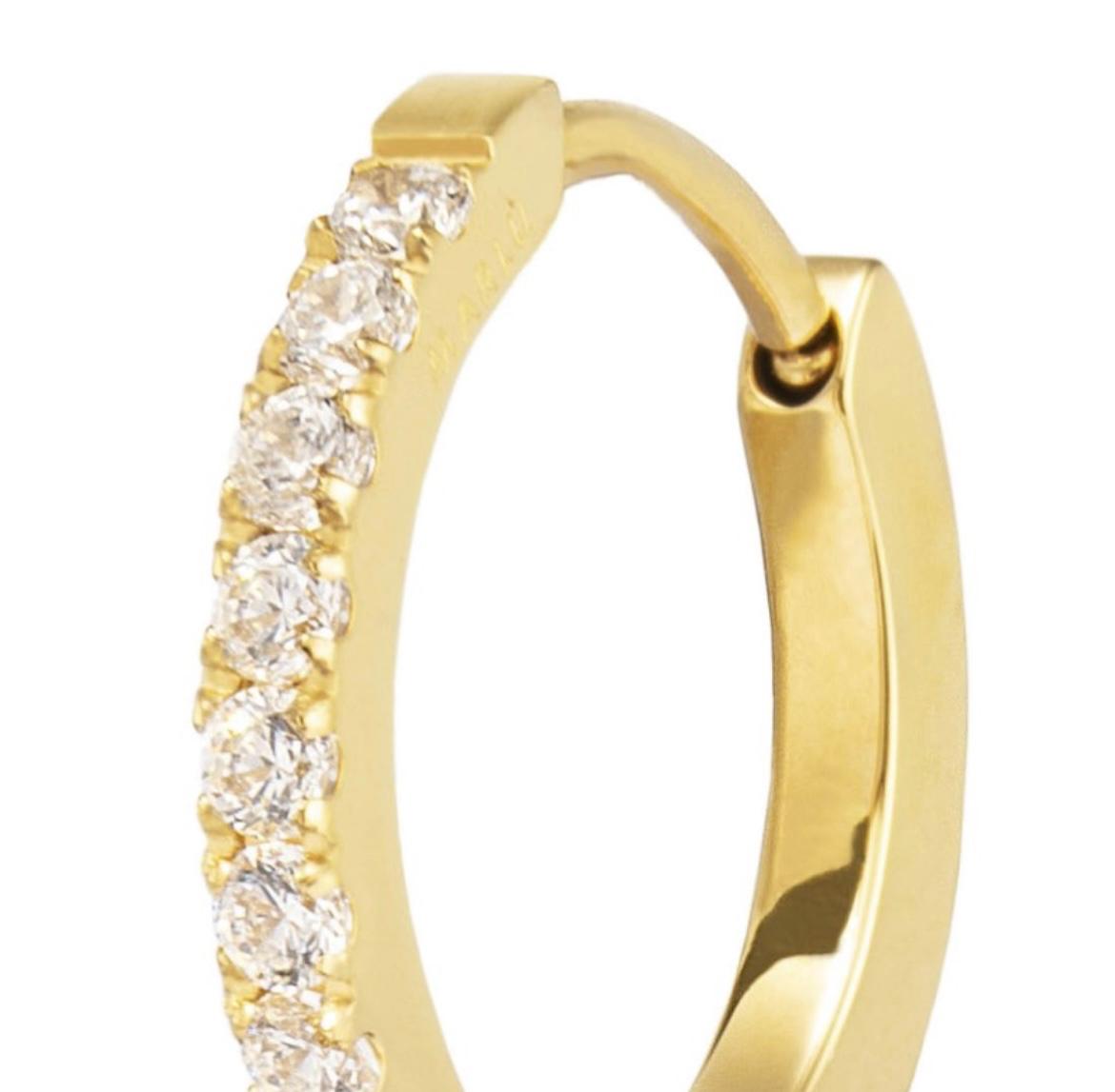 Orecchino a cerchio 1,7 cm con zirconi