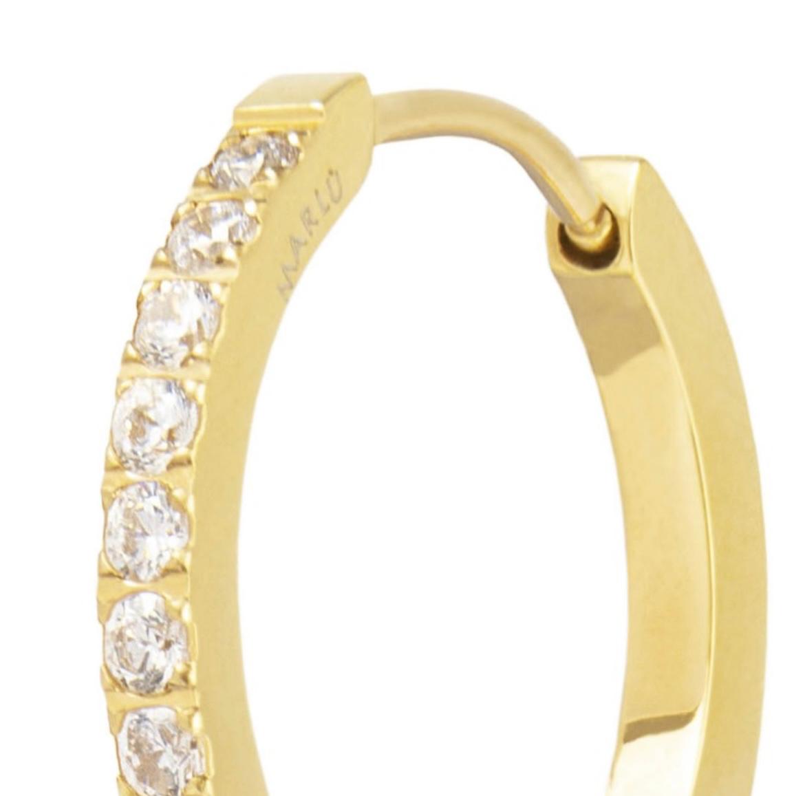 Orecchino a cerchio 2 cm con zirconi