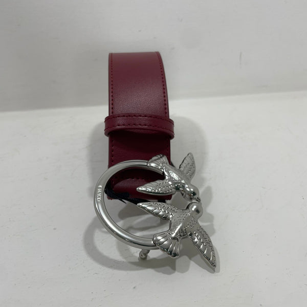 Cintura birds in pelle argento Pinko
