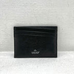 Portacarte in pelle martellata - Black