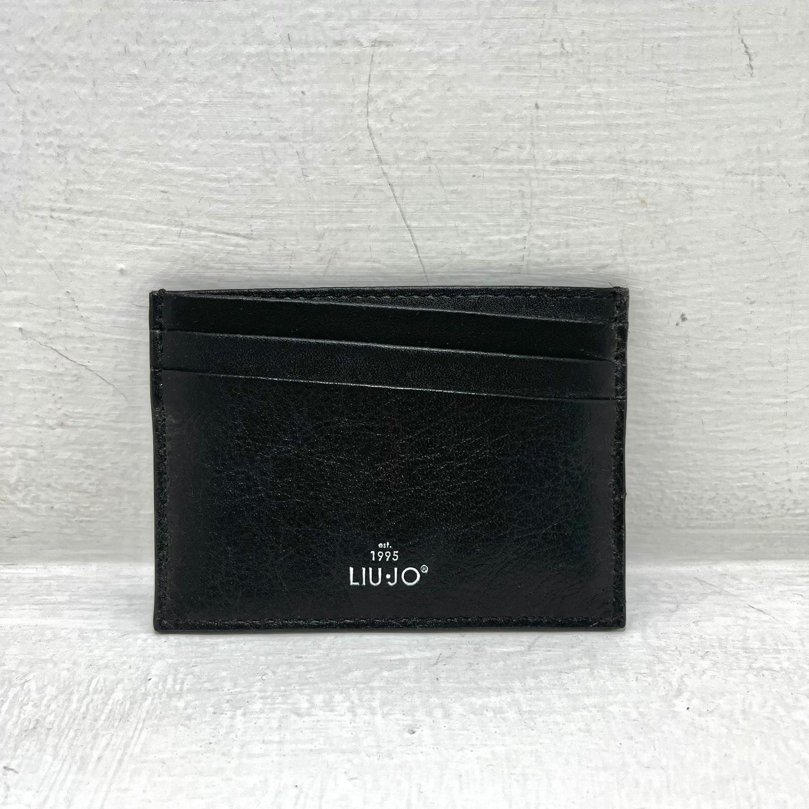 Portacarte in pelle martellata - Black