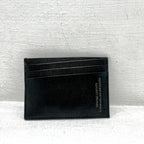 Portacarte in pelle martellata - Black