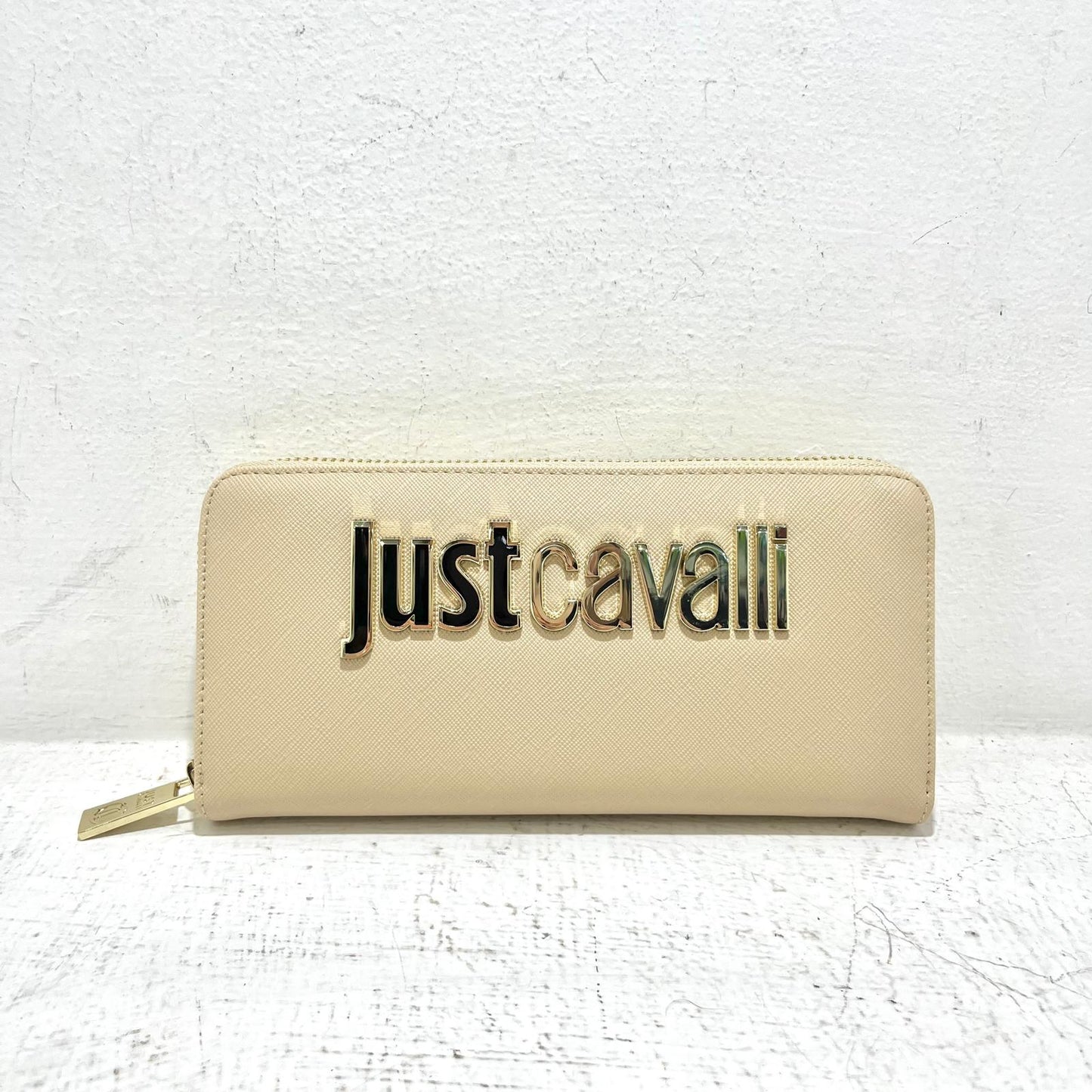 Just Cavalli - Metal Lettering Saffiano Beige
