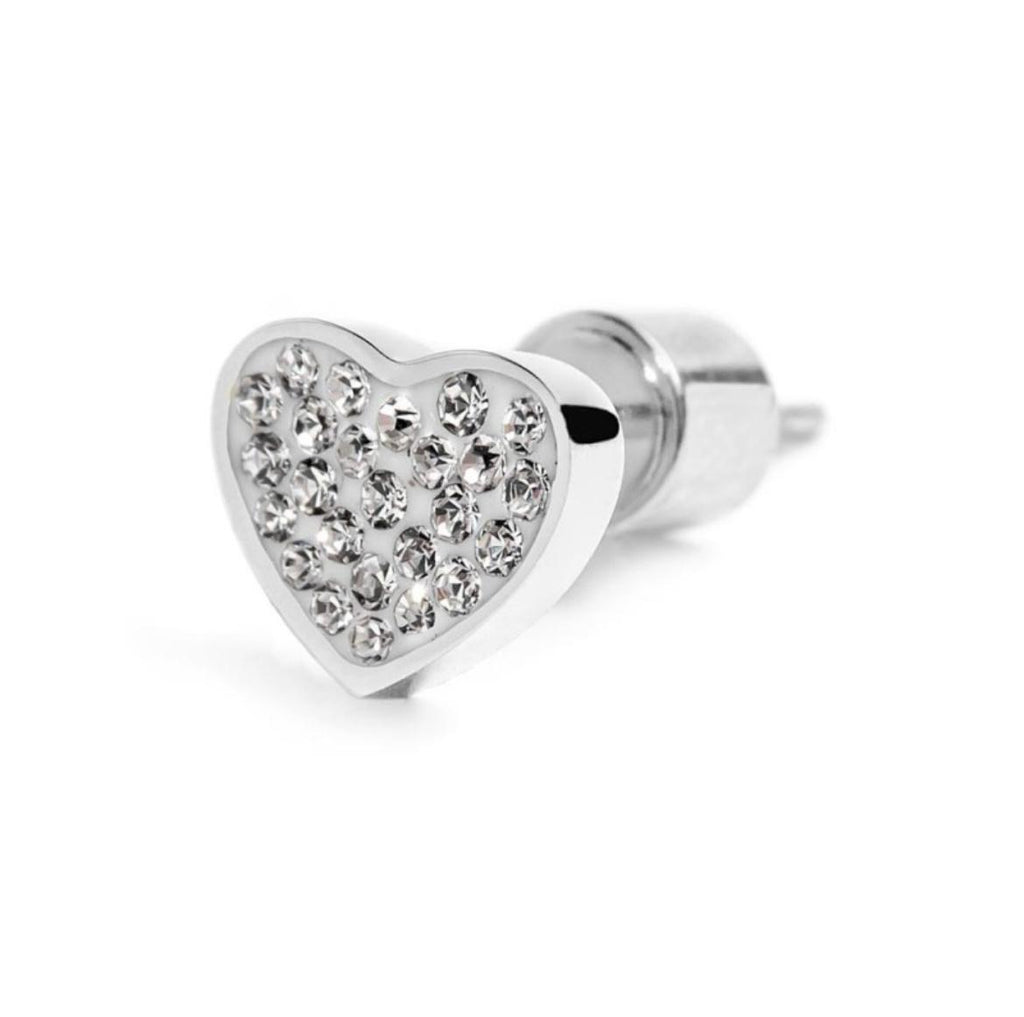 Orecchino cuore cristallo