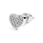 Orecchino cuore cristallo