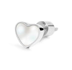 Orecchino cuore con madreperla