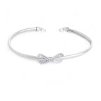 Bracciale rigido infinito con zirconi