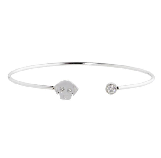 Bracciale rigido cane con cristalli