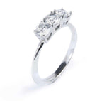 Anello trilogy con zircone 4,25 mm