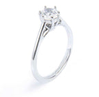 Anello solitario zircone 5,25 mm