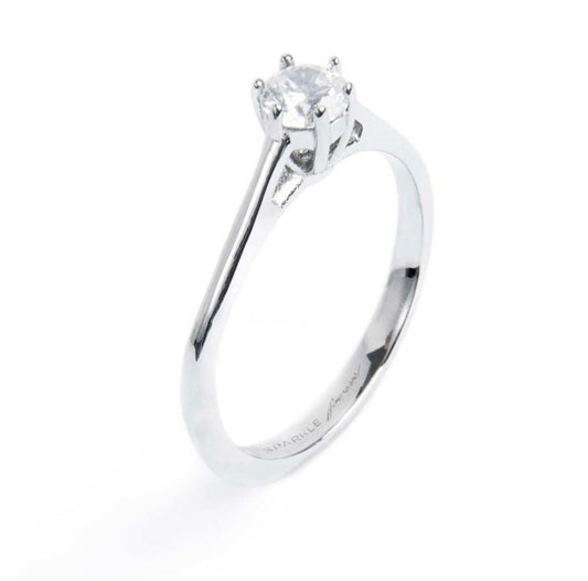 Anello solitario zircone 4,25 mm