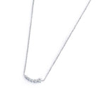 Collana catena cutting cross con zirconi centrali