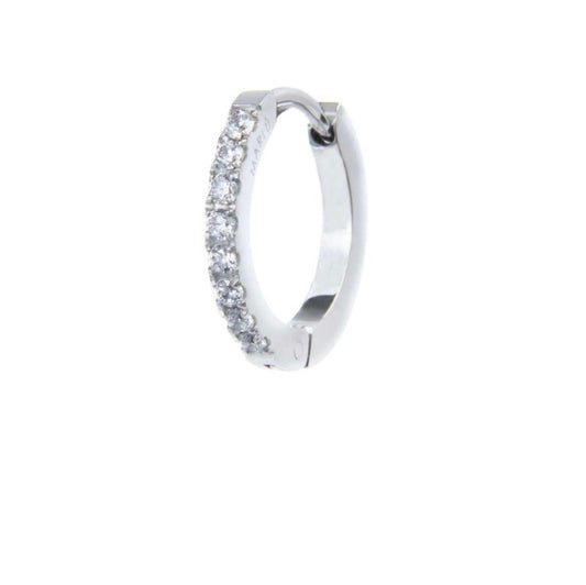 Orecchino a cerchio 1,7 cm con zirconi
