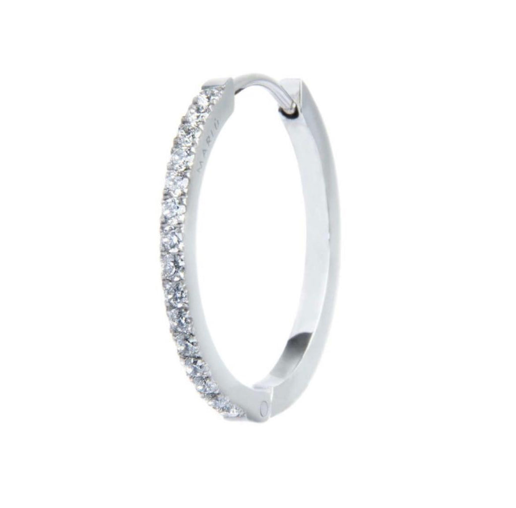 Orecchino a cerchio 2,4 cm con zirconi