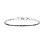 Bracciale tennis 2,5 mm con zircone centrale
