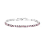 Bracciale tennis 4 mm con zircone centrale