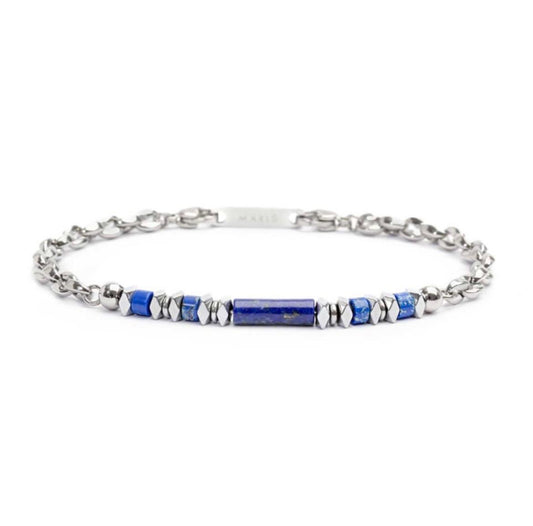Bracciale elementi in pietra ed elementi in ematite catena marine