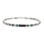 Bracciale elementi in pietra ed elementi in ematite catena box