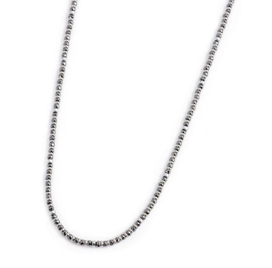 Collana ematite sfaccettata e liscia