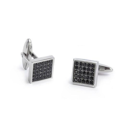 Gemelli quadrati con zirconi neri