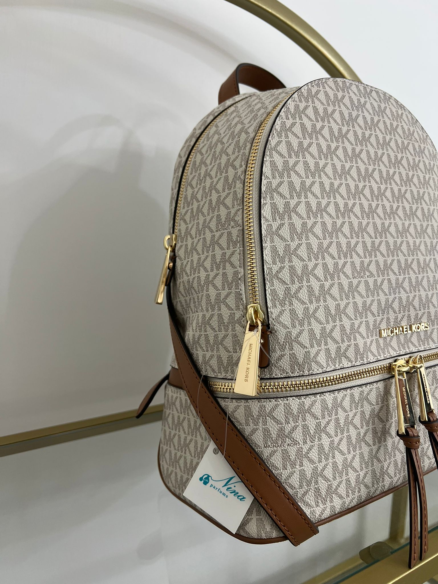 Michael Kors Rhea Zip LG - Vanilla